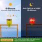 Solar Strobe Warning Light IP54 Waterproof LED Flashing Safety Light Bright Warning Lamp Outdoor for Construction Traffic Dock Beacon Road Signs