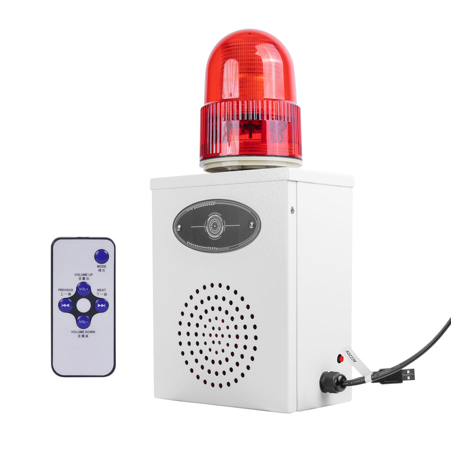 YASONG SLA-B02B 120dB Rechargeable Alarm Siren, 25W, 12 Tones, 5000mAh Battery, LED Strobe, IP65