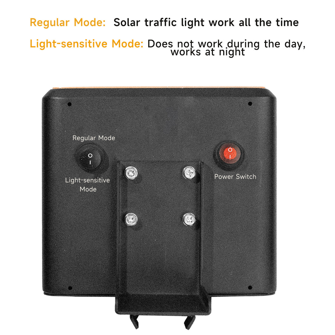 Luz de advertencia intermitente solar ámbar YASONG para barrera de tráfico en días lluviosos, luz antiniebla sincronizada para carretera SLA-YD3610