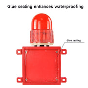 Sirena de alarma industrial para exteriores YASONG, sirena de seguridad de 120dB con bocina, resistente al agua IP66, con luz estroboscópica para fábricas, puertos, muelles, embalses, astilleros SLA-01G