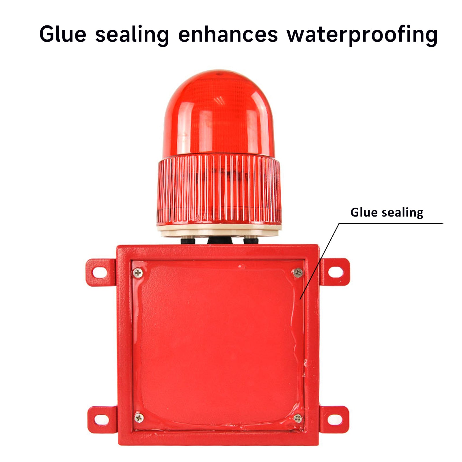 Sirena de alarma industrial para exteriores YASONG, sirena de seguridad de 120dB con bocina, resistente al agua IP66, con luz estroboscópica para fábricas, puertos, muelles, embalses, astilleros SLA-01G