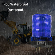 YASONG IP66 Impermeable Luz Estroboscópica Sirena a Prueba de Golpes Superbrillante 36 LED Azul Industrial Advertencia Luz Intermitente con Zumbador o Sin Sonido