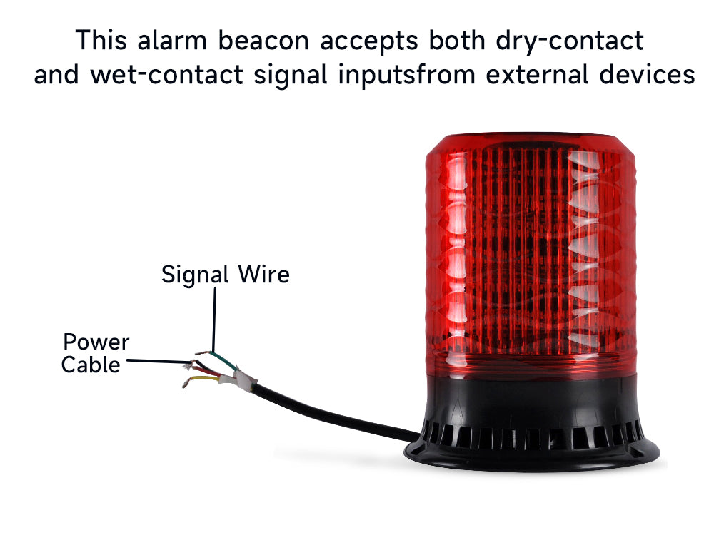 YASONG SLA-190-K 120dB LED Dry Contact Triggered Beacon  Siren Light, 4 Flash Modes, DC10-30V