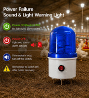 YASONG SLA-1502 Alarm Pemadaman Listrik & Kehilangan Fase 90dB, AC220V/380V, Lampu Strobo LED, IP54, Cadangan Baterai