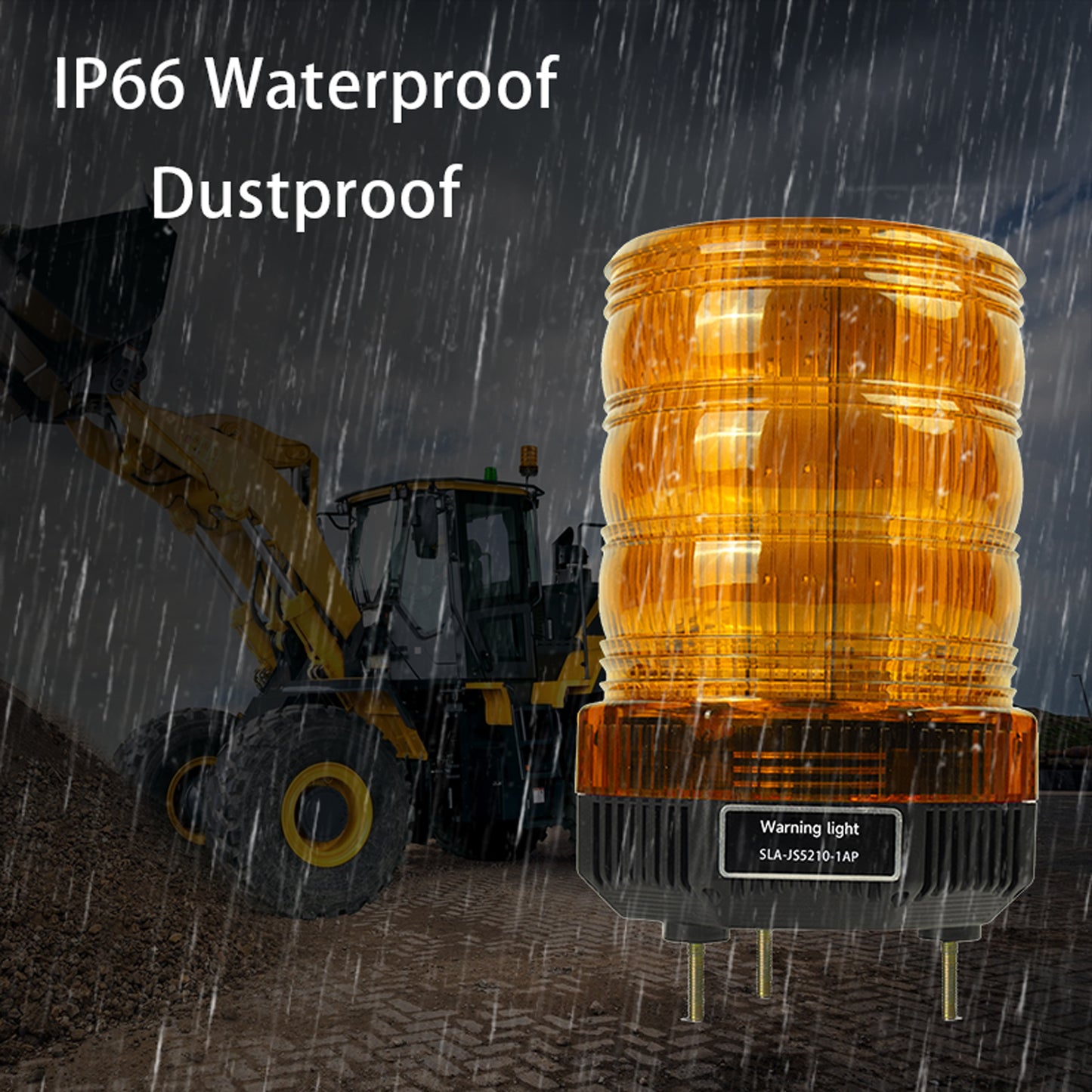 YASONG IP66 Waterproof Amber Strobe Siren Light Shockproof Superbright 36 LED Industrial Warning Flashing Beacon Light with Buzzer or No Sound for Industrial Equipment Vehicles