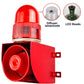 Sirène d'alarme YASONG avec boîtier de commande à bouton 25W 120dB Klaxon puissant Liaison à un bouton Sirène de sécurité extérieure avec lumière stroboscopique LED SLA-01Z