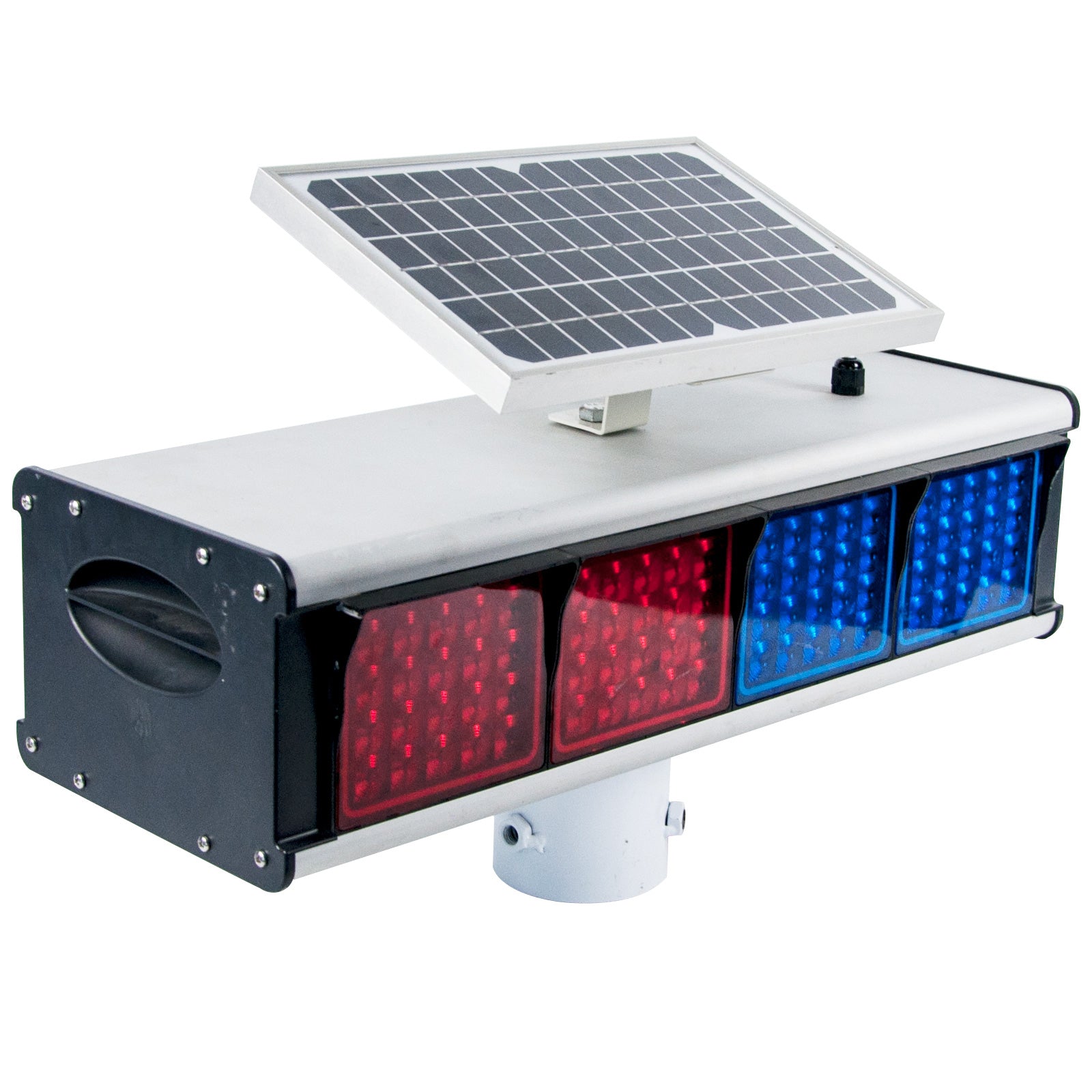 Luz estroboscópica solar con sensor de movimiento YASONG, luz de advertencia, impermeable IP65, luces LED intermitentes rojas y azules de doble cara de 120 dB para tráfico, granja, patio