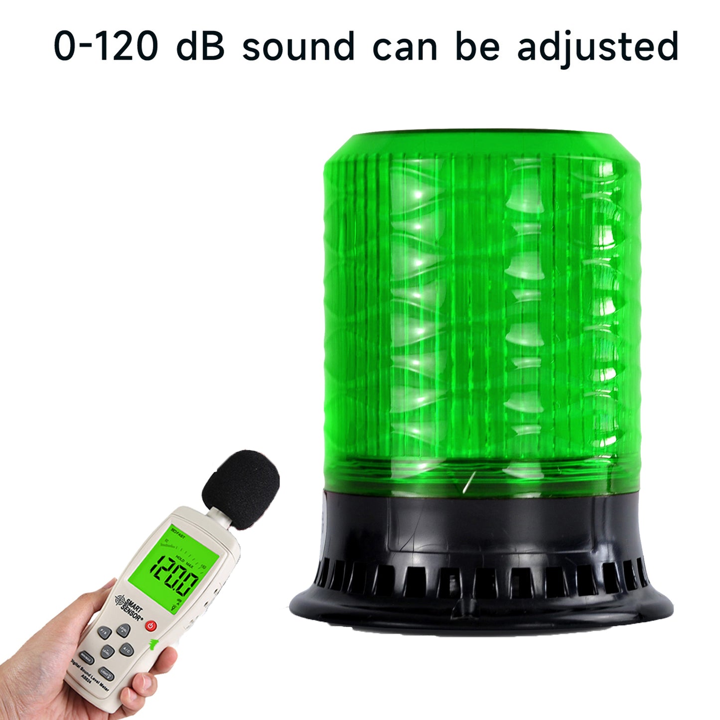 Y DIANS S Beacon light 120dB Horn 4 Flashing Modes LED Vehicles Emergency Lights with 9 Tones Strobe Lights for Trucks, Car, Forklift and Vehicle AC100-240V