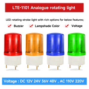 YASONG LTE-1101MJ Revolving LED Beacon Warning Light, 90dB Buzzer, IP44, 3W, Screw Mount