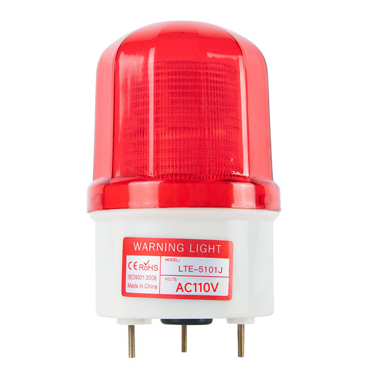 YASONG LTE-5101J LED Beacon Warning Light, 90dB Buzzer, IP44, Bolt Base, Red/Yellow/Blue, Wired Use