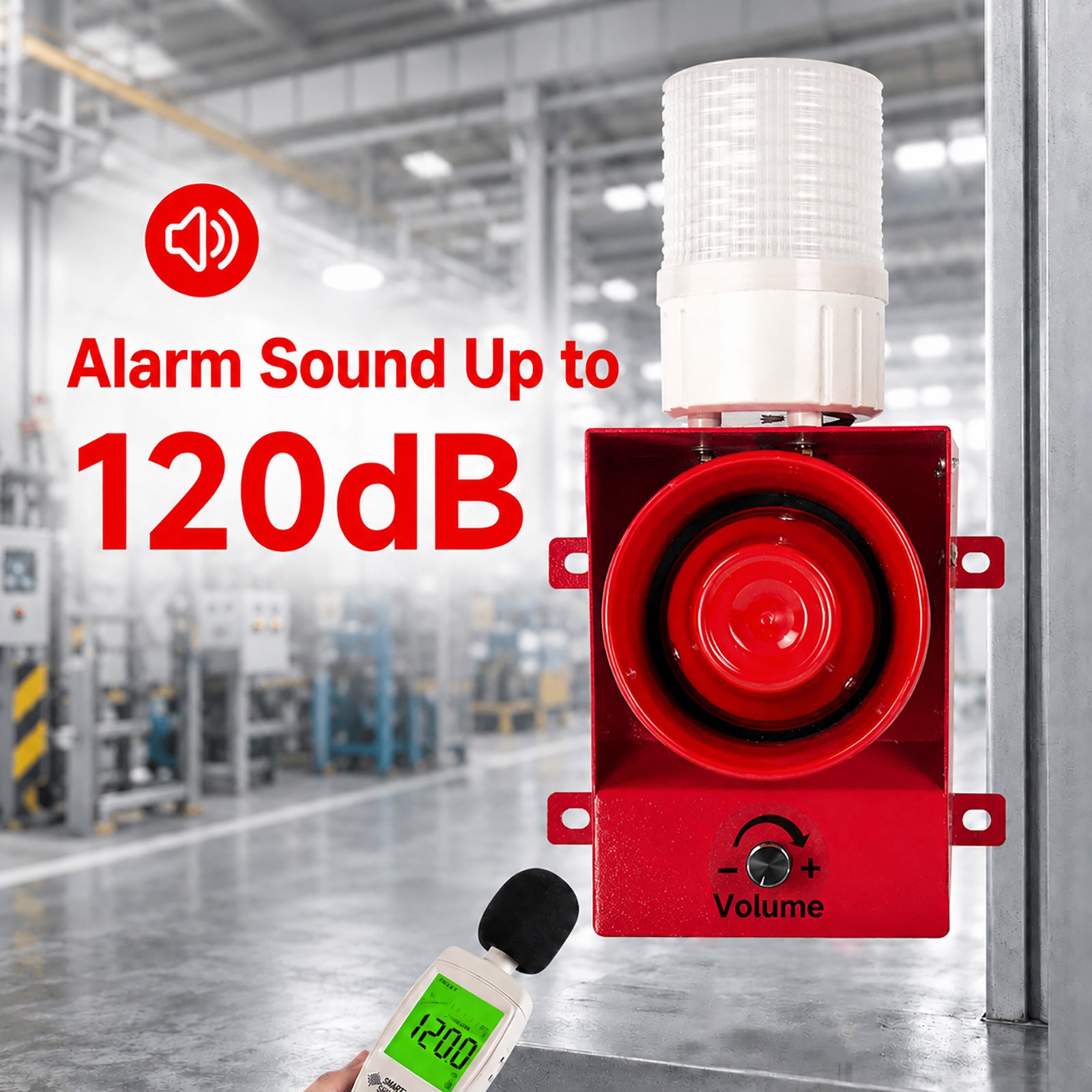 YASONG SLA-315X 120dB RGB Sound and Light Alarm, 485 Communication, Adjustable Volume, USB Voice Upload, IP65