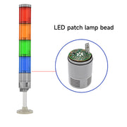 YASONG LTA-052W/T(J) LED Stack Tower Light, 1-5 Layers, IP65, 4 Base Types, Strobe/Steady, Sound Optional