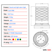 YASONG SLA-190-K 120dB Lampu Suar Sirine yang Dipicu Kontak Kering LED, 4 Mode Kedip, DC10-30V