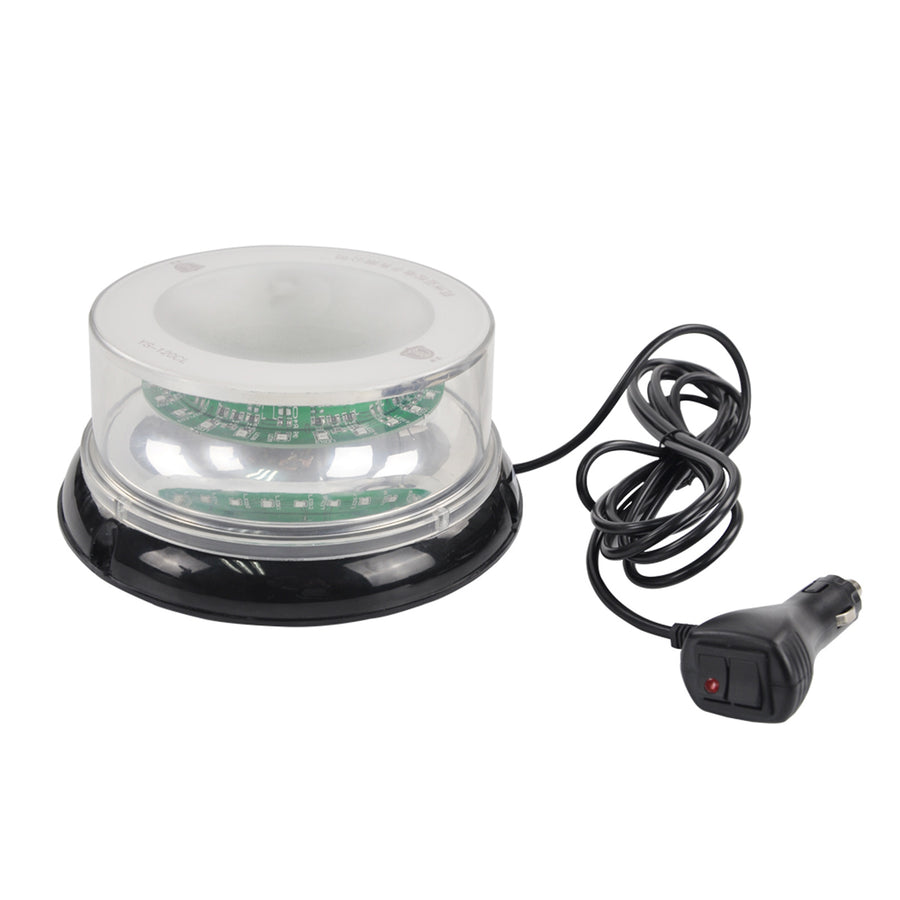 YASONG SLA-120CL LED Vehicle Strobe Warning Light, DC12V/24V, IP65, 4 Flash Modes, 3m Cigarette Plug