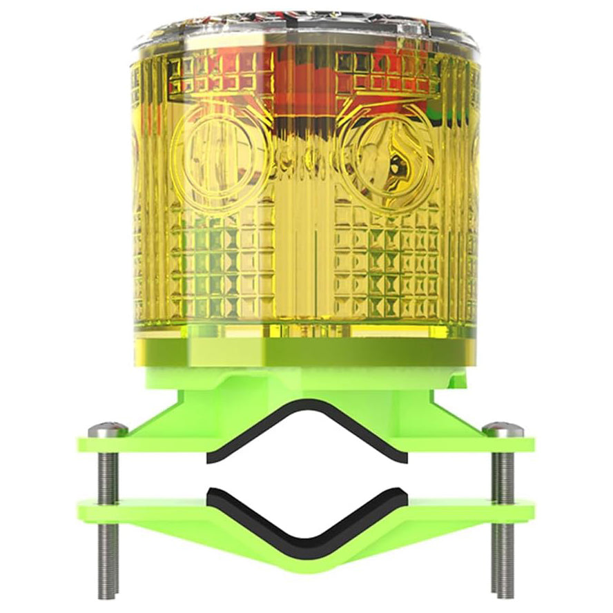 YASONG Solar LED Industrial Strobe Warning Light, IP54 Outdoor Safety Beacon, 6 LEDs, Auto Night Flashing