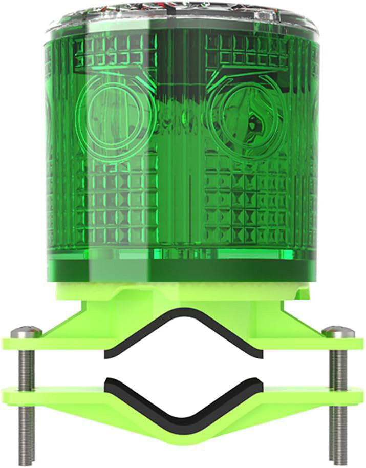 YASONG Solar LED Industrial Strobe Warning Light, IP54 Outdoor Safety Beacon, 6 LEDs, Auto Night Flashing