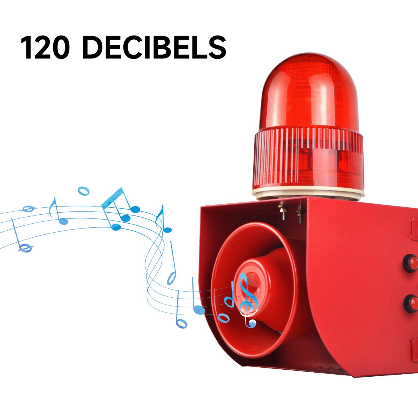 Industrial Waterproof 120dB Network Alarm with Adjustable Sound and Multi-Tone Siren & RJ45 Connectivity SLA-01H-L