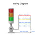 YASONG LTA-30-J LED Stack Tower Light, 1-5 Layers, Foldable Base, Strobe / Steady switchable, With or without buzzer