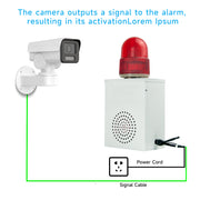 YASONG SLA-B02K 120dB Discrete Signal Alarm Siren, 25W, 12 Tones, IP65, USB Upload, LED Strobe