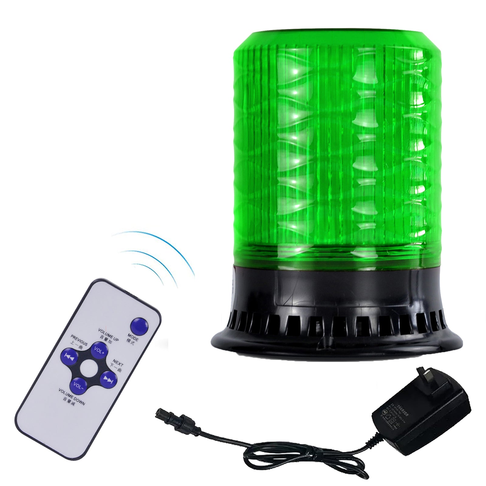 YASONG SLA-190 120dB LED Beacon Siren Light, 9 Tones, 4 Flash Modes, AC100-240V, Remote Control
