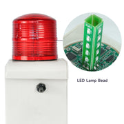 YASONG SLA-800 120dB Adjustable Industrial Alarm Siren, 15W, Multi-Tone, IP65, LED Strobe, USB Upload