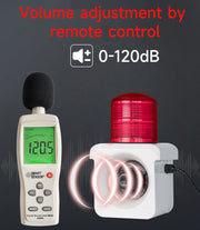 YASONG SLA-800K 120dB Dry Contact Trigger Alarm Siren, 12 Tones, IP65, USB Upload, LED Strobe