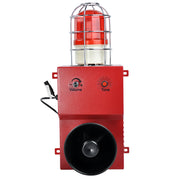 YASONG Sirena de Alarma Anticolisión Exterior 80W 130dB con Luz Estroboscópica para Puerto, Muelle, Fábrica, Alarma de Emergencia, Alcance de 150 Metros SLA-09