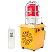 Sirena de Alarma Portátil para Exteriores Recargable Inalámbrica con Control Remoto 2km (1.24mi) Ajustable 120dB Cuerno Ruidoso con Batería de 5000mAh AC100-240V SLA-1509Y-2000