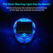 YASONG Solar 360° LED Industrial Strobe Warning Light, IP54 Outdoor Beacon, 6 LEDs, Auto Night Flashing