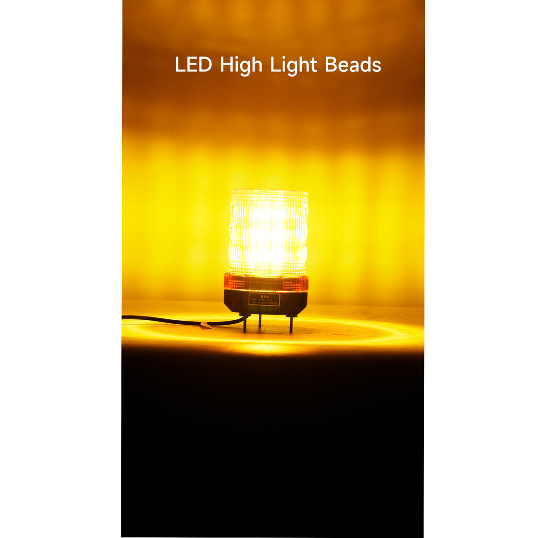 YASONG IP66 Étanche Ambre Stroboscopique Sirène Lumière Antichoc Super Lumineux 36 LED Lumière Avertissement Industriel Clignotant Gyrophare avec Avertisseur Sonore ou Sans Son