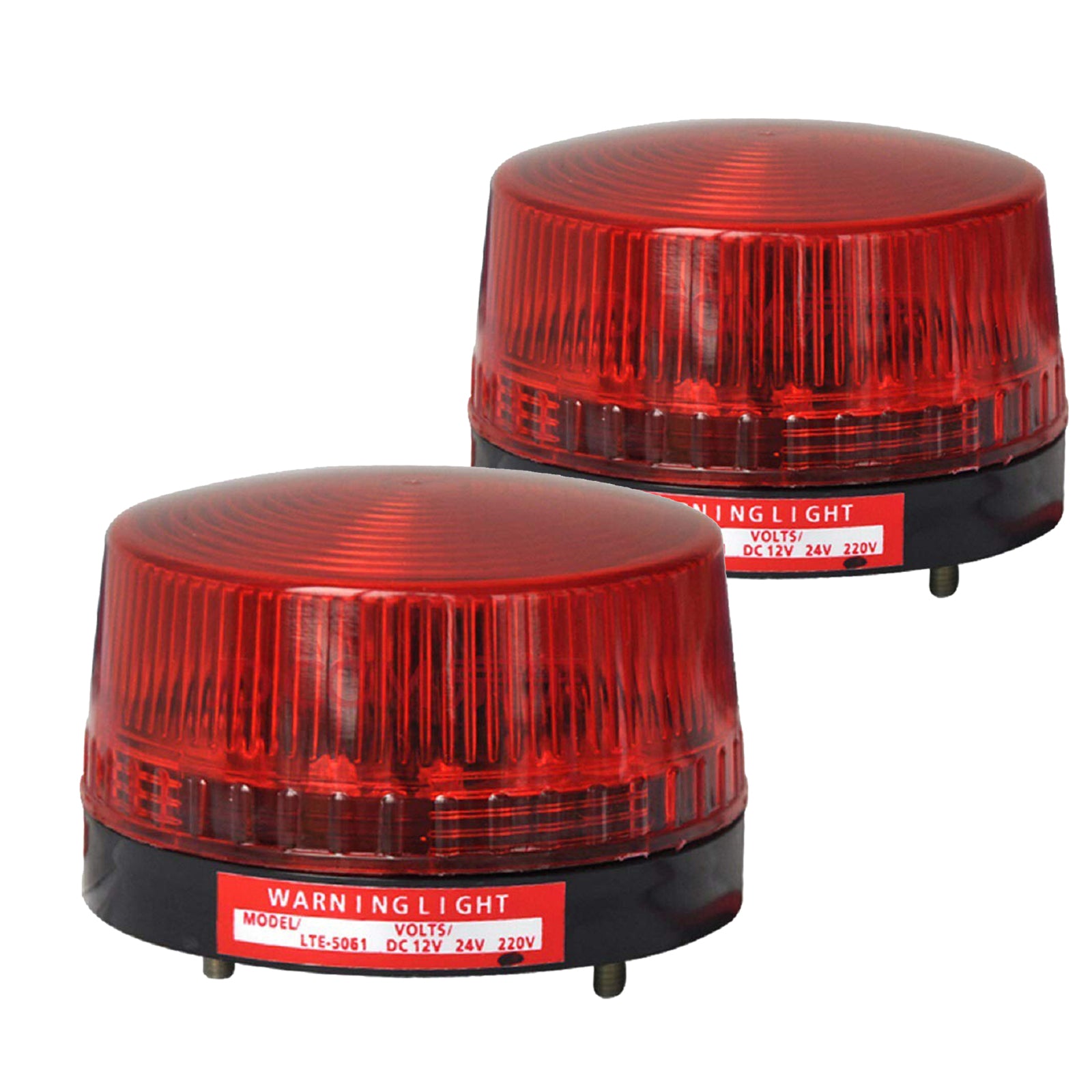 YASONG 2PCS Mini Gyrophare Rond Clignotant Lumière Stroboscopique Gyrophare de Police pour Usine, Atelier et Équipement Mécanique SLA-5061