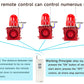 Industrial Remote Control Siren Alarm Wireless Outdoor 120dB Loud Horn Emergency Safety Alarm with 4 Remote Controller, Adjust Volume and Tone, 1.2mile Remote distance, Strobe Light SLA-01TY-2000-4