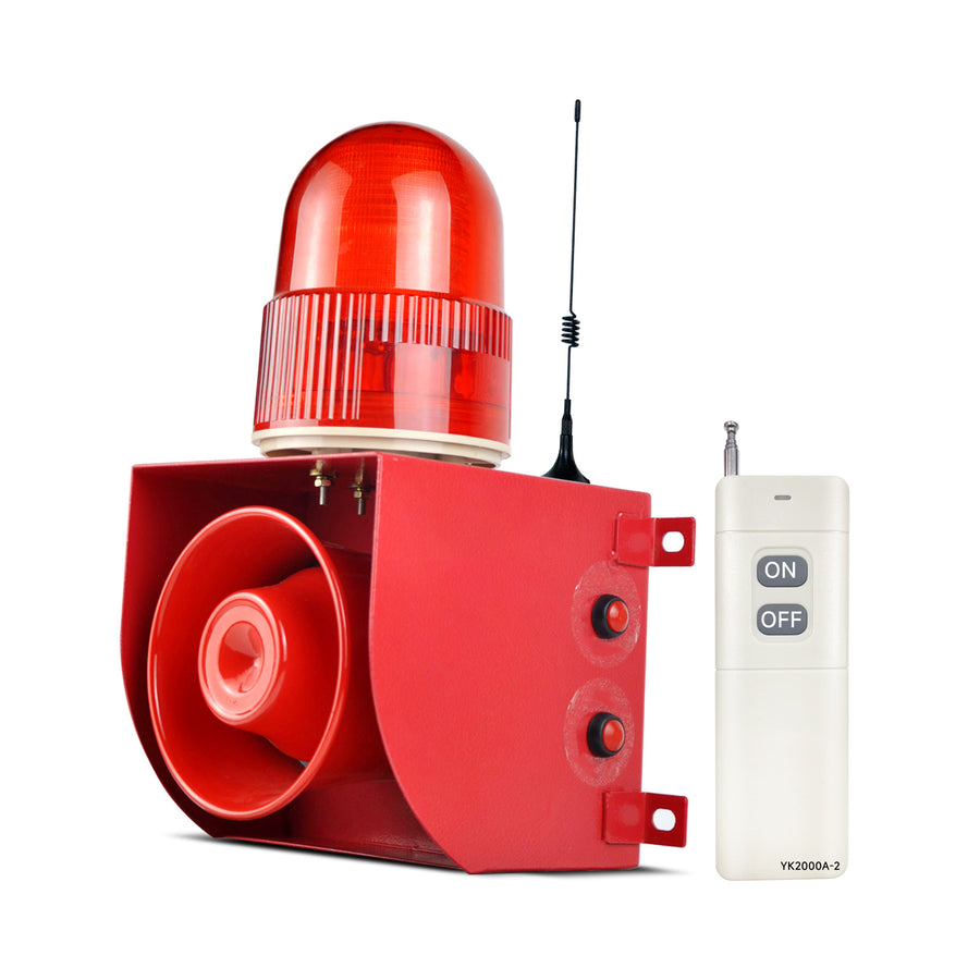 YASONG SLA-01HY 120dB Remote Control Alarm Siren, 500m/2000m Range, 12 Tones, LED Strobe