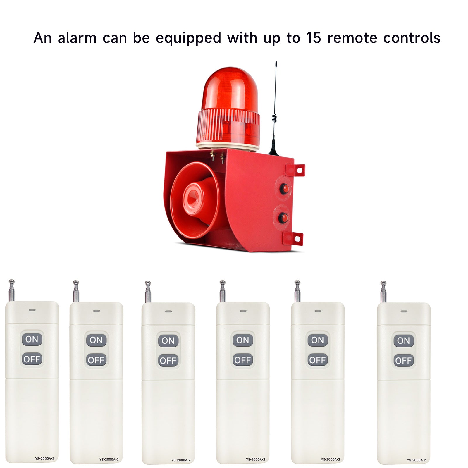 Wireless Remote Control 2000m/1.24mile(No Wall) Control Siren Turn On ...