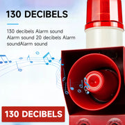 YASONG SLA-05B1 130dB Outdoor Timer Alarm Siren, 45W, 12 Tones, IP65, USB Upload, LED Strobe