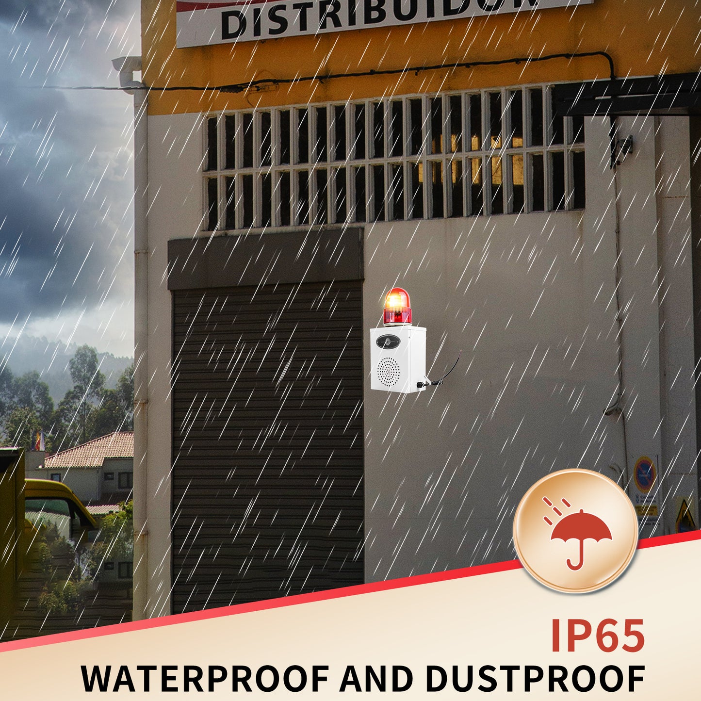 RS-485 Network Communication Alarm Siren Waterproof Adjust 0-120dB Alarm Systerm with LED Strobe Light for Industry Warehouse Factory SLA-B02X