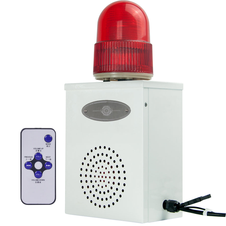 YASONG SLA-B02 120dB Industrial Alarm Siren, 25W, Remote Adjustable Volume & 12 Tones, IP54, LED Strobe