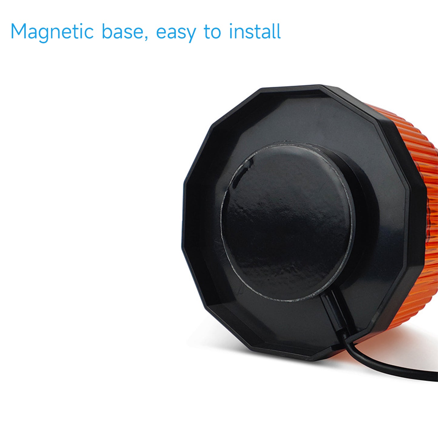 60 LED Beacon Strobe Light 12V-24V Amber Magnetic Rooftop Emergency Safety Warning Flashing Light for Forklift Truck Tractor Carts UTV Bus