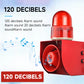 RS-485 Protocolo de comunicación de red Sirena de alarma impermeable ajustable 0-120dB Sistema de alarma con luz estroboscópica LED para almacén industrial Taller SLA-01HX
