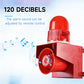 YASONG Motion Sensor Alarm Siren with Timer Outdoor 120dB 12 Tone Adjustable Motion Detector Security Emergency Siren Light SLA-01W1