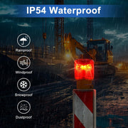 YASONG Solar 360° LED Industrial Strobe Warning Light, IP54 Outdoor Beacon, 6 LEDs, Auto Night Flashing