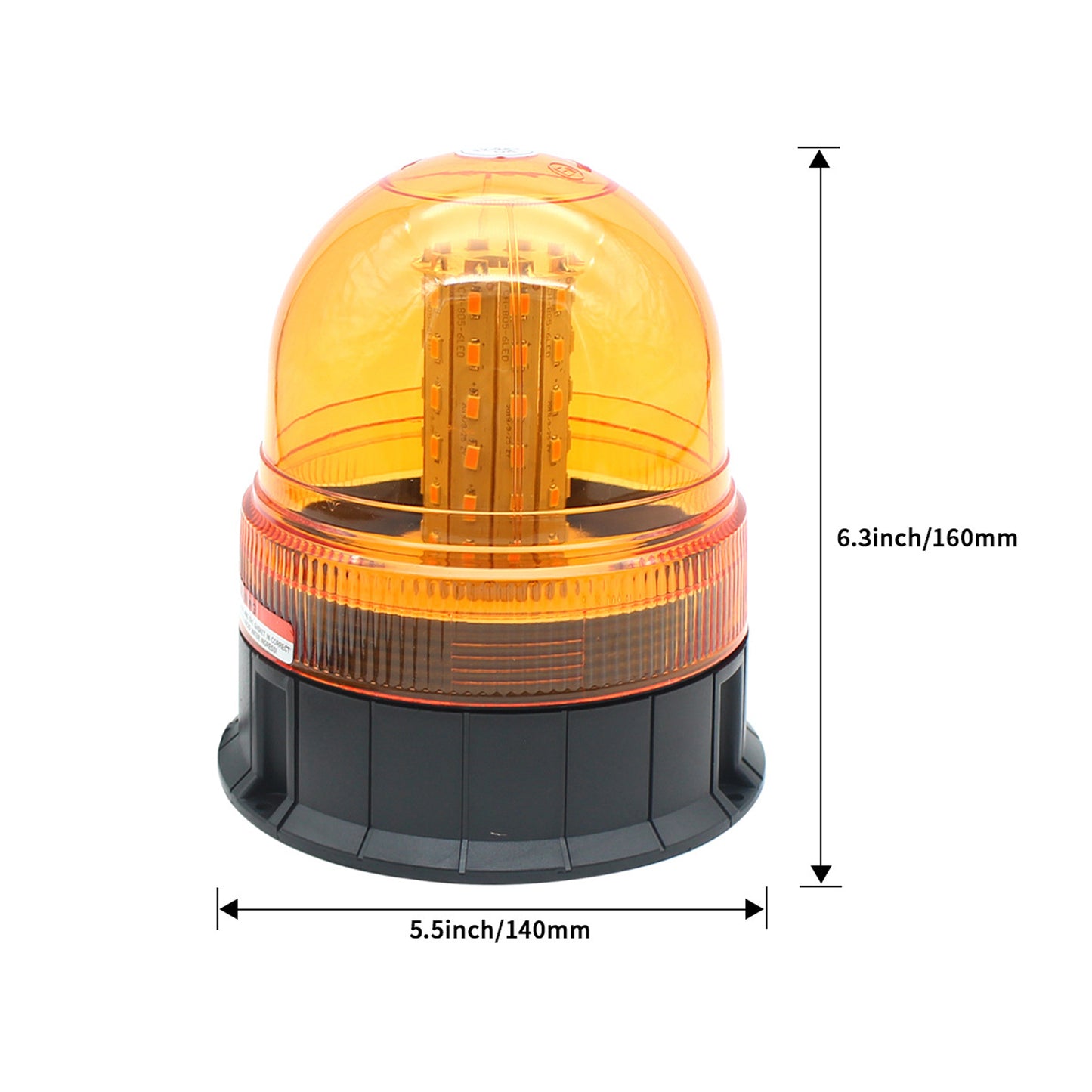YASONG 60 LED Beacon Strobe Light 12V-24V Amber Magnetic Rooftop Emergency Safety Warning Flashing Light for Forklift Truck Tractor Carts UTV Bus