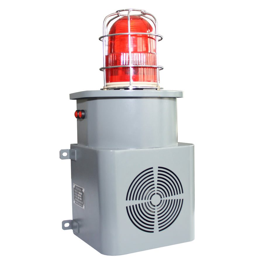 YASONG SLA-08 130dB Anti-Collision Siren, 50W, Adjustable Volume & 12 Tones, IP65, USB Upload, LED Strobe
