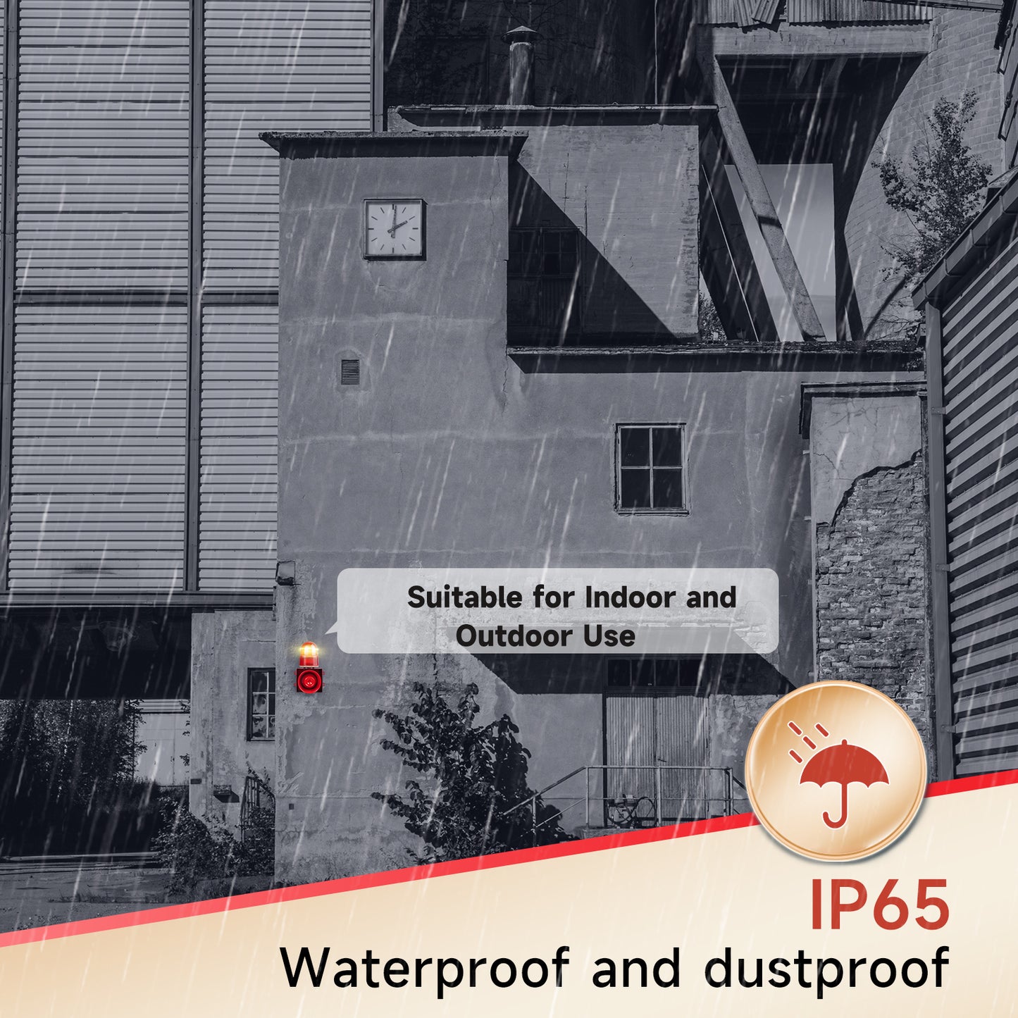 Industrial Waterproof 120dB Network Alarm with Adjustable Sound and Multi-Tone Siren & RJ45 Connectivity SLA-01H-L