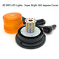 YASONG Amber LED Strobe Beacon Lights 40 LED Warning Emergency Flashing Light with Magnetic and 16ft Cord for Vehicle Truck Forklift DC12V-24V 1pcs