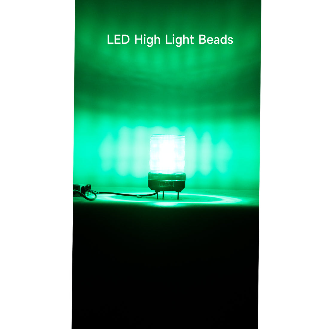 YASONG SLA-JS5210-1AP Green LED Strobe Beacon Light, IP66, 36 LEDs, Buzzer/No Sound, 12W, Bolt Mount