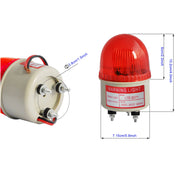 YASONG LTE-5071J LED Strobe Beacon Warning Light, 90dB Buzzer, 3W, IP44, Bolt Base, DC/AC Options