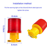 YASONG SL-5080 Solar Industrial LED Warning Light, IP44 Strobe Beacon, 6 LEDs, 72H Work Time