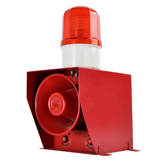 YASONG 130 Decibel Horn 45W Siren Alarm Adjustable Volume Tone Waterproof Sirens With LED Strobe Light For Factories Docks Port TGSG-07