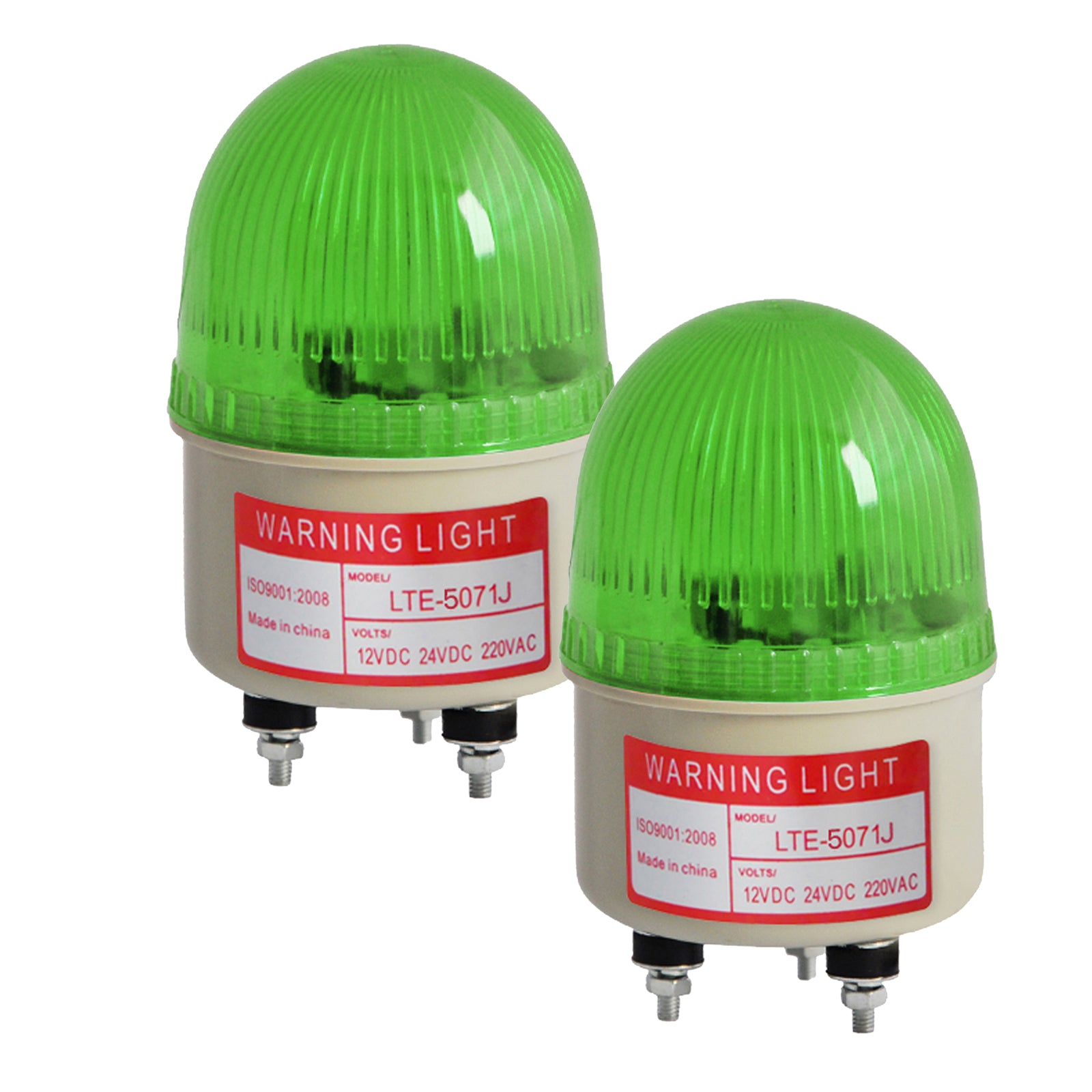 YASONG LTE-5071J LED Strobe Beacon Warning Light, 90dB Buzzer, 3W, IP44, Bolt Base, DC/AC Options